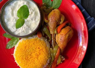 طرز تهیه بهترین مرغ زعفرانی در فر